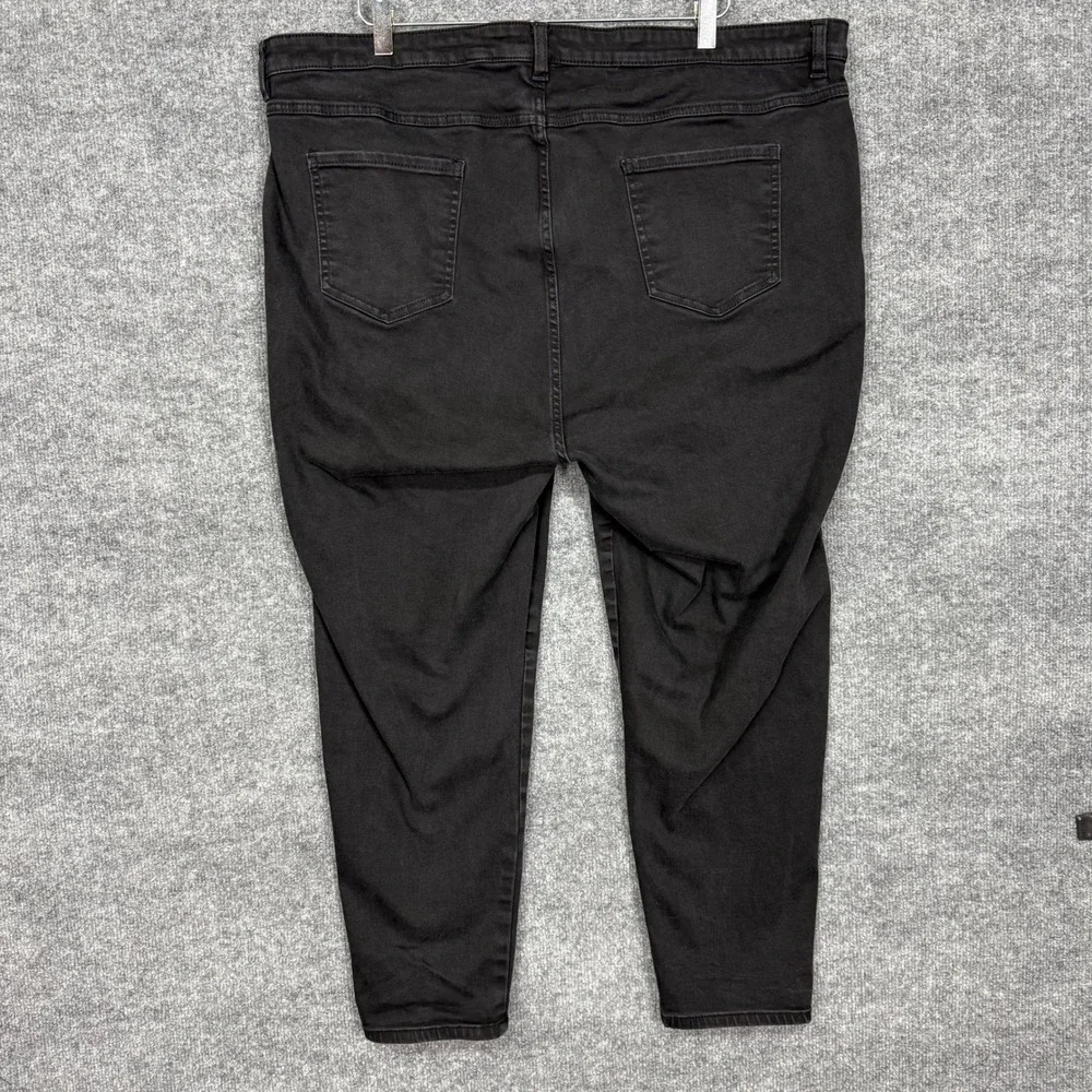 Universal Standard Jeans Womens 22 Black High Rise Straight Leg Cotton Stretch‎
